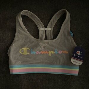 CHAMPION GREY / PASTEL SPORTS BRA (BRAND NEW)!
